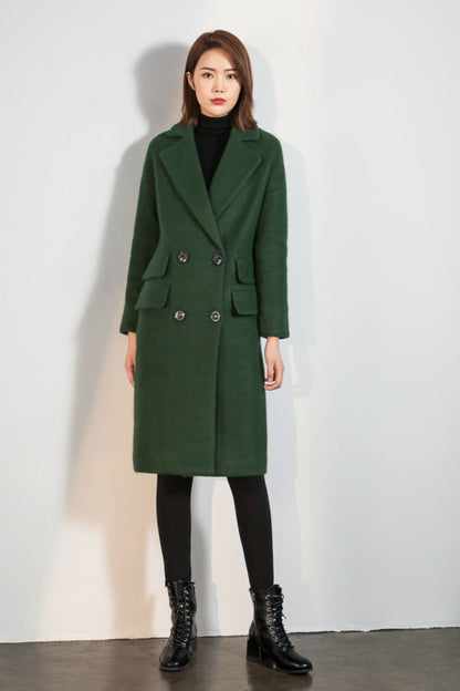Women Loose Long Wool Coat C1763#