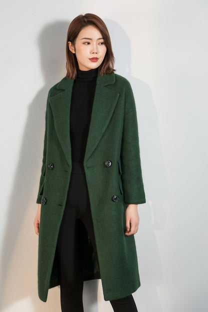 Women Loose Long Wool Coat C1763#
