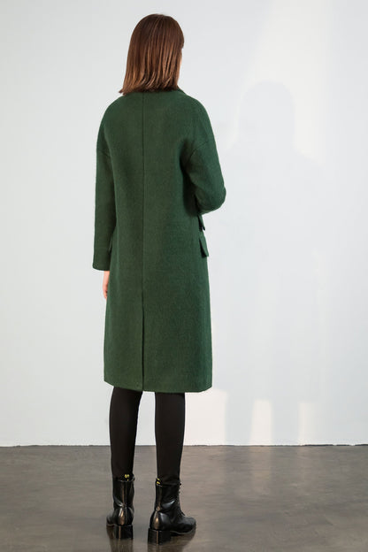 Women Loose Long Wool Coat C1763#