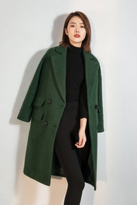 Women Loose Long Wool Coat C1763#
