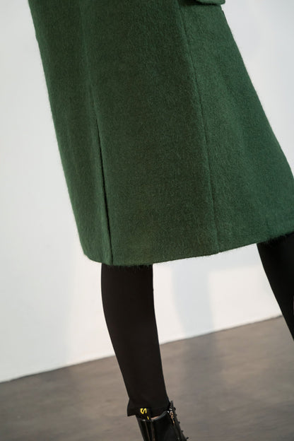 Women Loose Long Wool Coat C1763#