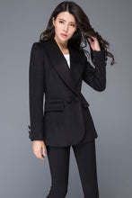 Load image into Gallery viewer, Casual fashion Black Wool short Jacket C993 XS#YY04417
