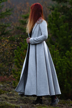 Load image into Gallery viewer, Gray Swing Wool Coat C3063
