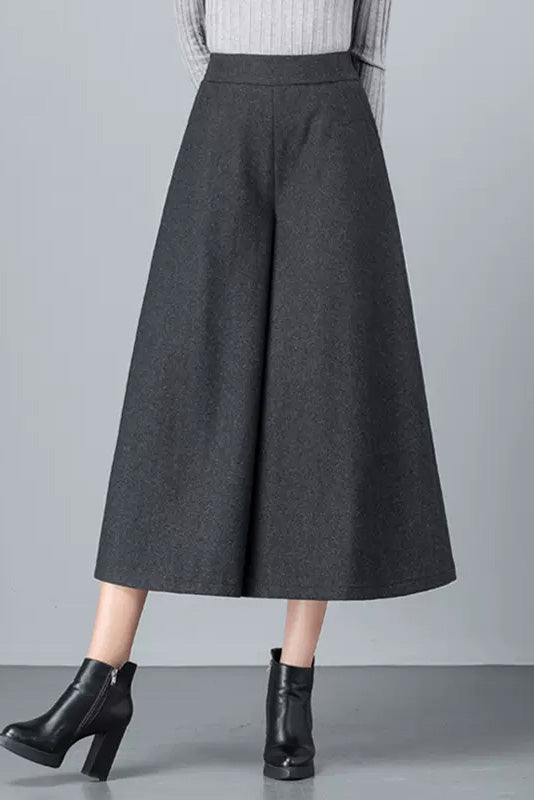 High Waist Loose Wool Pants C3057