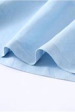 Load image into Gallery viewer, Women Summer Light Blue Cotton Linen Dress C2896
