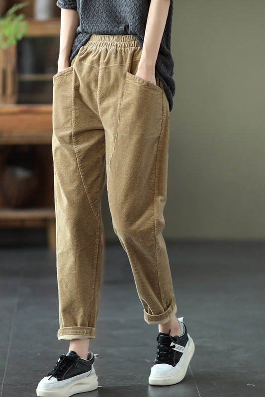 Women Casual Corduroy Pants C2948