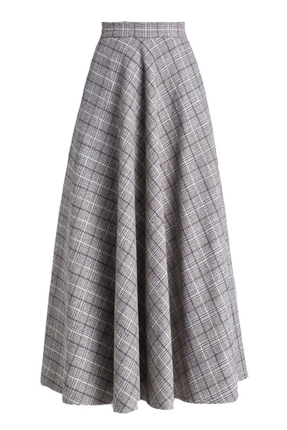 Women Swing Maxi Wool Skirt C3118