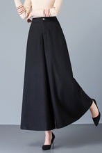 Load image into Gallery viewer, Gray Loose Wide Leg Wool Pants C3058
