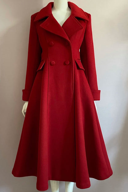 Red Swing wool coat c2915