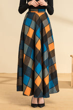Load image into Gallery viewer, Long Casual Plaid Wool Skirt C3129
