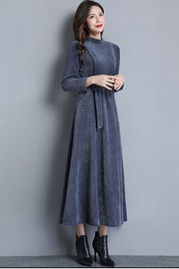 Women‘s Long Maxi Corduroy Dress C2530