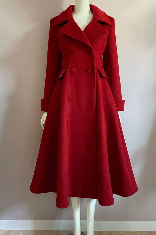 Red Swing wool coat c2915