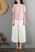 Load image into Gallery viewer, Cotton Linen Wide Leg Summer Loose Pant C2875
