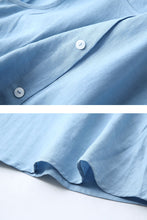 Load image into Gallery viewer, Summer New Women Blue Sleeveless Dress C2900
