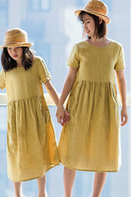 Load image into Gallery viewer, New Summer Women Linen Loose Dress C2898
