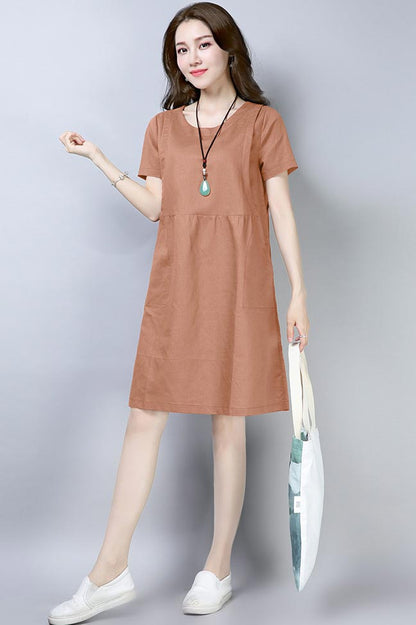long linen dress