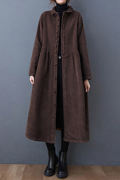 Women Casual Loose Corduroy Coats C2979
