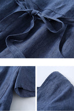 Load image into Gallery viewer, Summer Women Short Sleeves Linen Dress C2897
