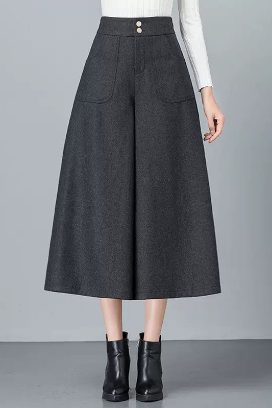 Loose Wide Leg Wool Pants C3051