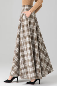 Autumn Winter A-Line Wool Skirt C3120