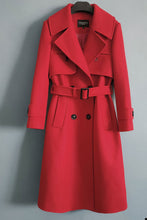 Load image into Gallery viewer, Black Military Wool Coat, Long Wool Trench Coat C2584
