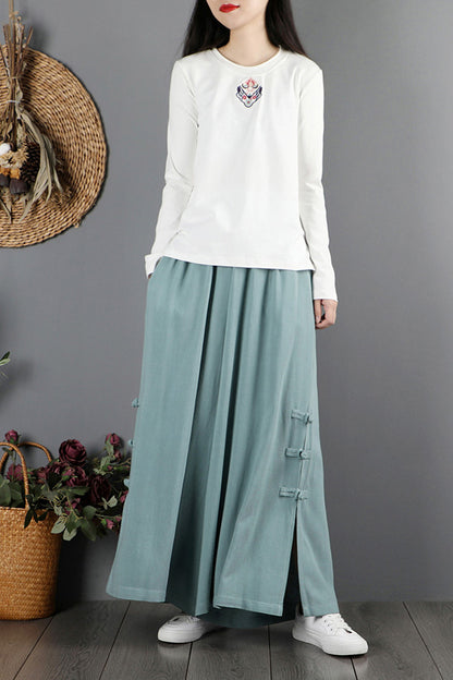 Handmade Cotton Linen Vintage-inspired Pant C2871