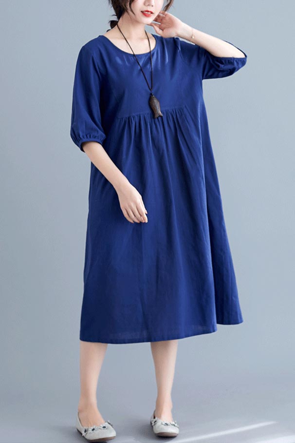 long linen dress