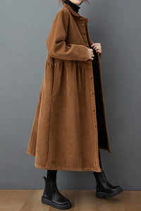 Women Casual Loose Corduroy Coats C2979