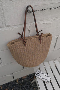 French Grass Woven Bag Hand-woven Single-shoulder Bag C2905