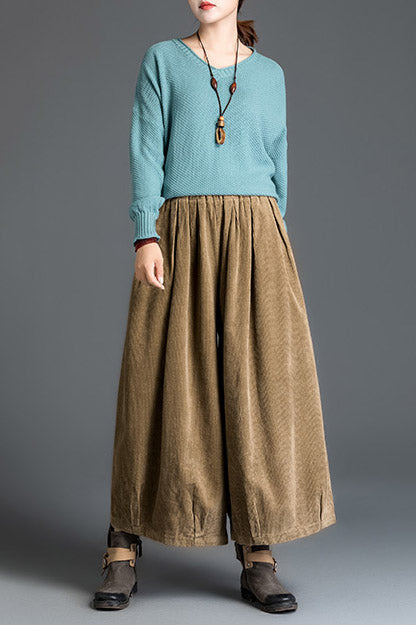 Casual Loose Wide Leg Corduroy Pants C2962