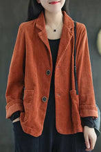 Load image into Gallery viewer, Loose Long Sleeve Corduroy Coats C2984

