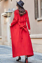 Load image into Gallery viewer, Red wool coat, Long wool coat for women C2525
