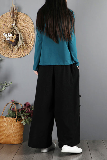 Handmade Cotton Linen Vintage-inspired Pant C2871