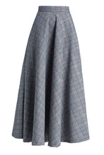 Load image into Gallery viewer, High Waist Plaid Wool Skirt C3126

