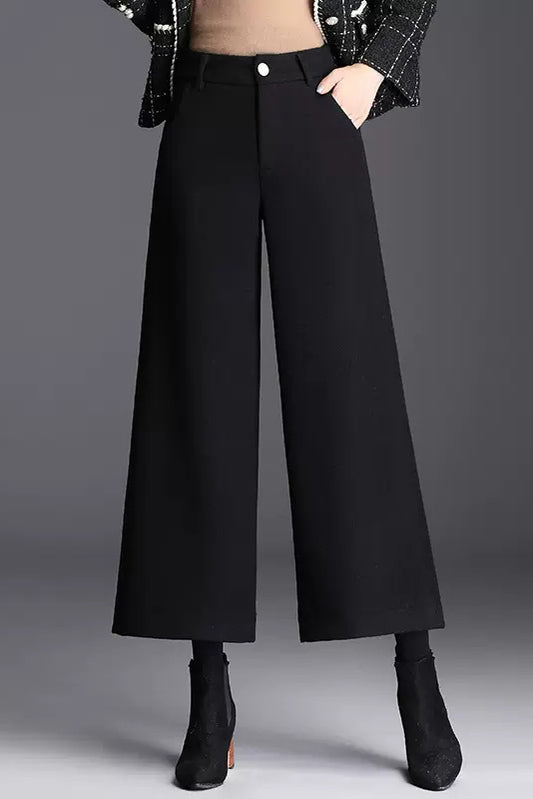 Casual Wide Leg Wool Pants C3043