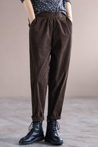 Autumn Winter Simple Long Corduroy Pants C2974