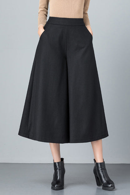 High Waist Loose Wool Pants C3057