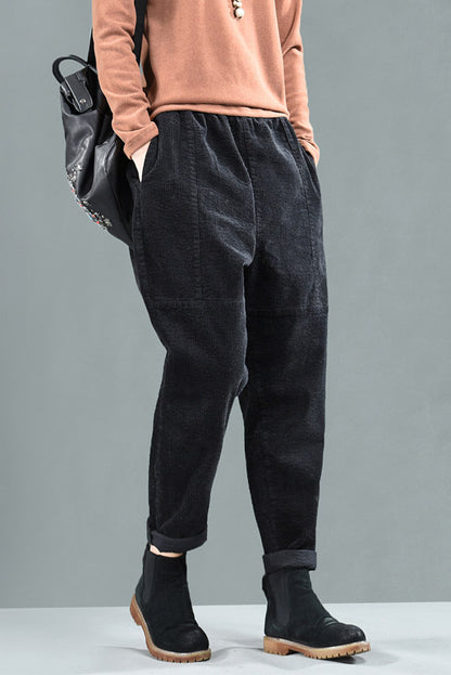 Women Casual Long Corduroy Pants C2952