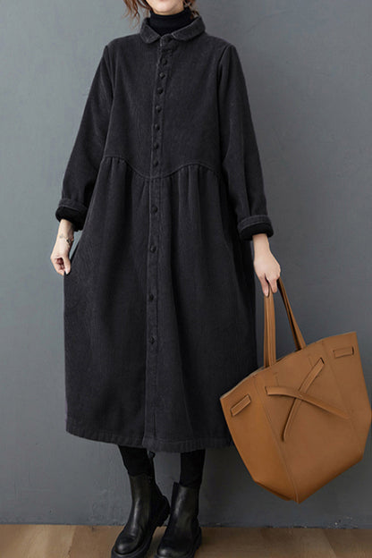Women Casual Loose Corduroy Coats C2979