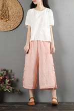Load image into Gallery viewer, Cotton Linen Wide Leg Summer Loose Pant C2875
