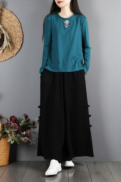 Handmade Cotton Linen Vintage-inspired Pant C2871