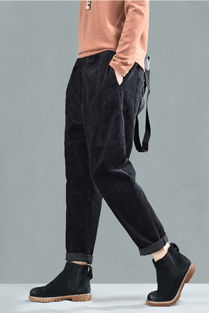 Women Casual Long Corduroy Pants C2952