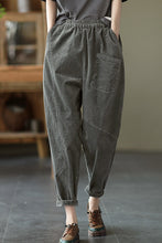 Load image into Gallery viewer, Women Elastic Waist Corduroy Pants C2951
