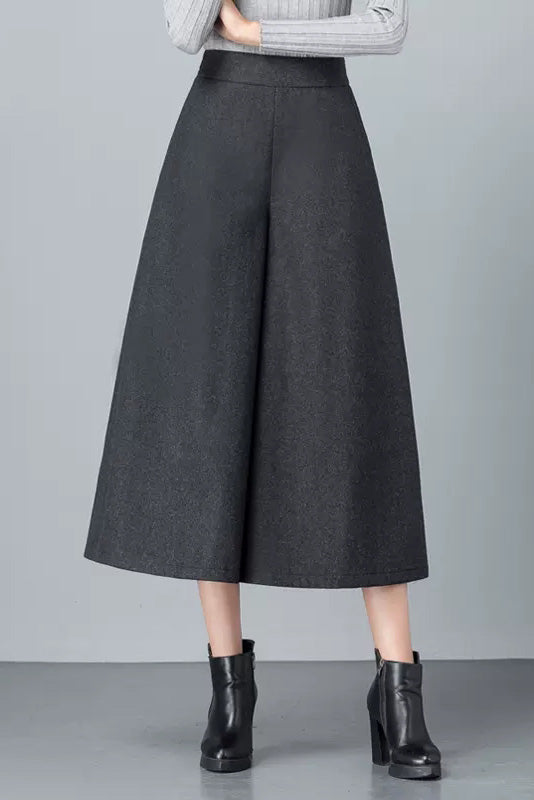 High Waist Loose Wool Pants C3057