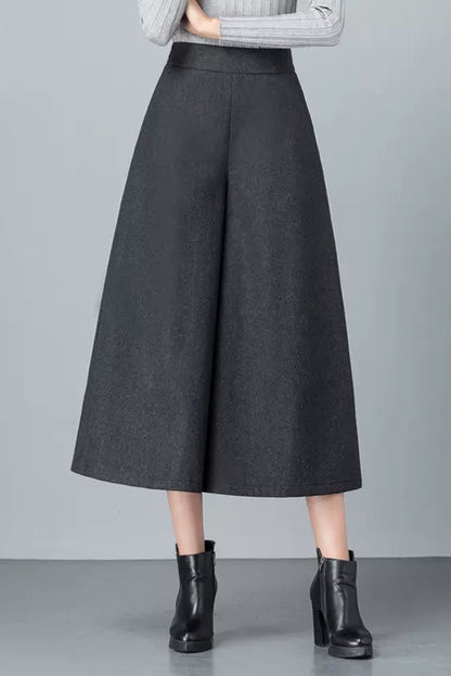 High Waist Loose Wool Pants C3057