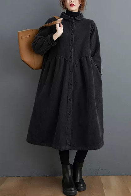 Women Casual Loose Corduroy Coats C2979