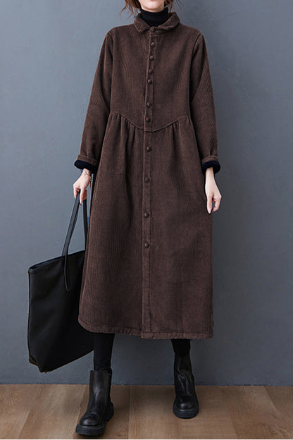 Women Casual Loose Corduroy Coats C2979
