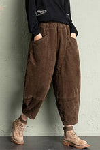 Load image into Gallery viewer, High Waist Loose Corduroy Pants C2957
