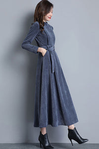 Women‘s Long Maxi Corduroy Dress C2530