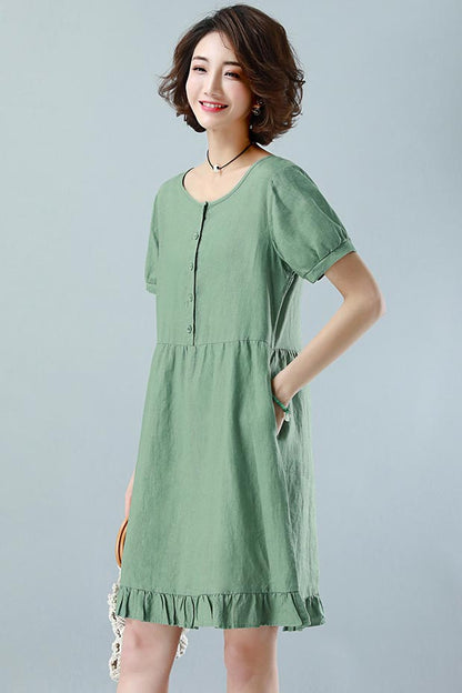 long linen dress
